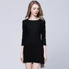 Ropa al por mayor apliques para ropa floral dress office dress for women