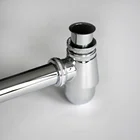 Modern European Brass Basin drain Pipe Bottle Trap for double sink