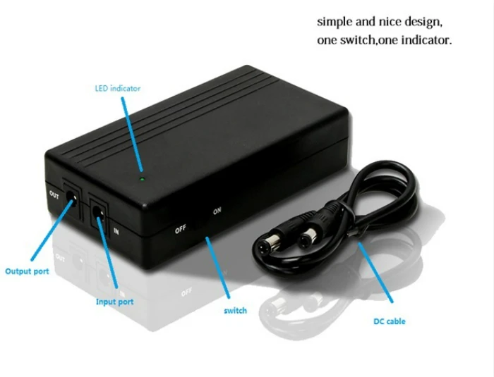 5V 2A mini ups DC uninterruptible power supply for modem router cameras