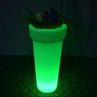 Garden furniture waterproof plastic large led light flower pots led flower planters with 16 colors changing