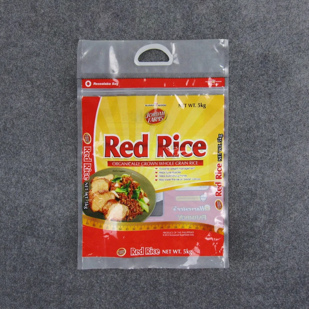 plastic bags for rice packaging bag with handle