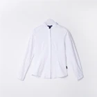 Breathable design white combine cotton shirt