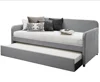 Home Design Upholstered Daybed with Trundle (Light Grey)