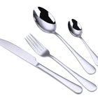 Luxury Wedding Silver Stainless Steel Steak knife Fork spoon 24 piece/16 piece flatware cutlery set with gift box
