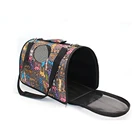Custom Logo Pet Dog Carrier Bag Fashion Breathable Mesh Outdoor Travel Pet Carrier bag