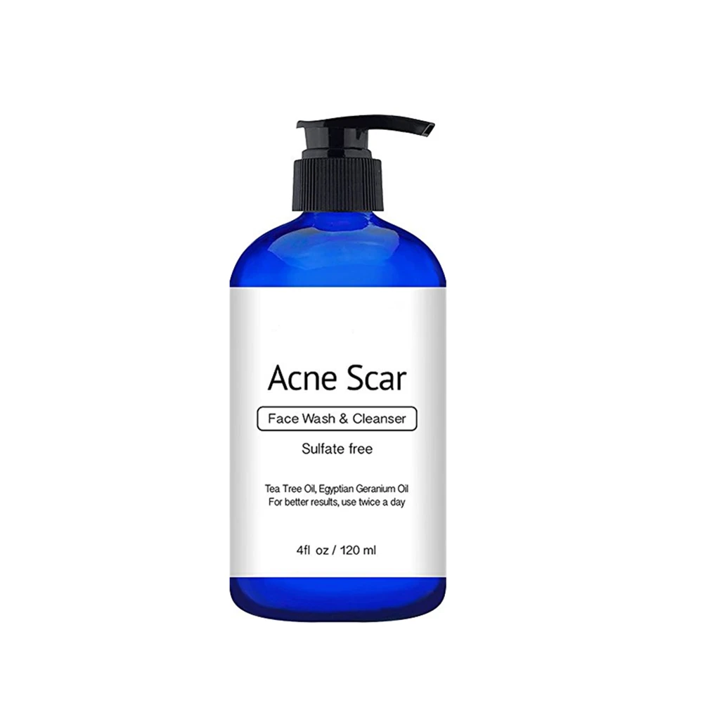 private label natural acne scars face and body wash cleanser