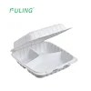 Microwavable disposable sandwich 3 compartments bowl takeout clamshell container fast food packaging