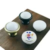 European Ceramic Furniture Drawer Pulls Kitchen Cabinet Handles Single hole simple Porcelain knobs