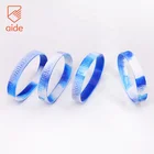 Europe Custom Cheap Charity Plain promotional Rubber Silicone Round Wristband Bracelet debossed