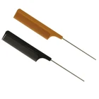 Wholesale Custom printed hair tool styling Plastic and Metal Pin Rat Tail Head Static Hot Hair Comb with Logo