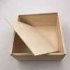 LIANSEN Triangle Cube Shape Natural Wood Sliding Lids Pine Plywood Wood Box