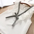 Clothes Baby Girl Clothes 2PCS Ruffle Outfits White Shirt Tops Denim Pants Ripped Jeans For Girls
