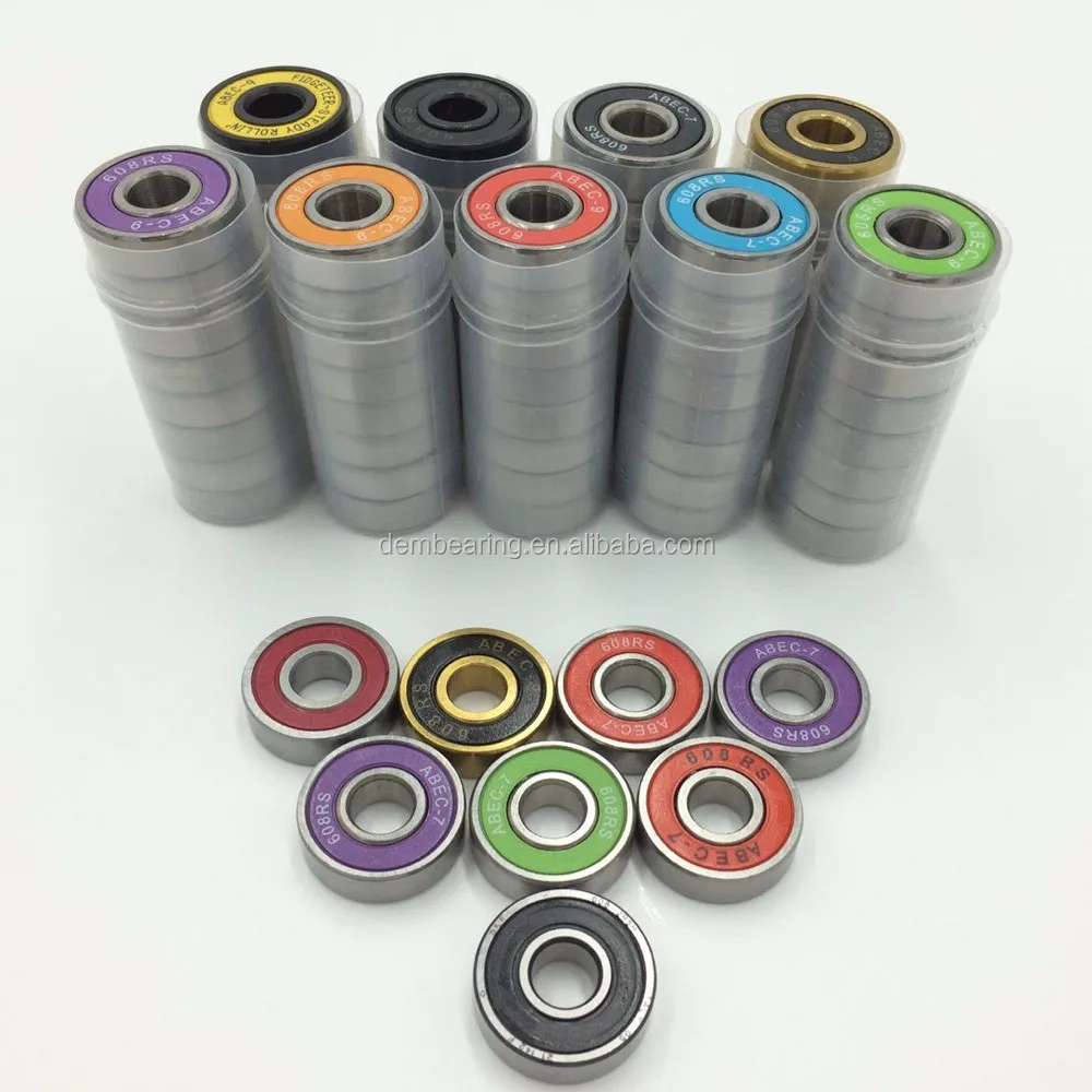 ball bearing 608 abec 9 spacer built-in skateboard bearing with integrated spacers