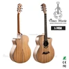 High quality OEM zebrawood top folk guitar natural