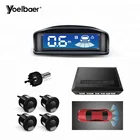 Auto LCD Parking Sensor, Yoelbaer Assistance Reverse Backup Radar Monitor System Met Backlight Display 4 Sensor Parking