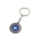 keychain manufacturers epoxy evil eye key chain round keyrings engraved keychain