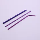 Bar Accessories Straws Portable Eco-Friendly and Reusable Multi-color Aluminum Drinking Straws
