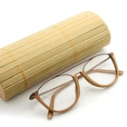 High Quality Wood Glasses Stylish Eyebrow Half Frame Wood Grain Optical Eyeglasses Frame For Women Men
