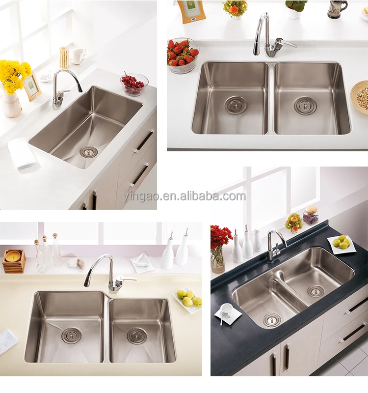 Household Single Bowl Kitchen Stainless Steel 304 Undermount Wash Sink