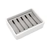Hot Sale Ceramic Soap Dish Double Layer Stainless Steel Bar Soap Holder For Shower Bathroom