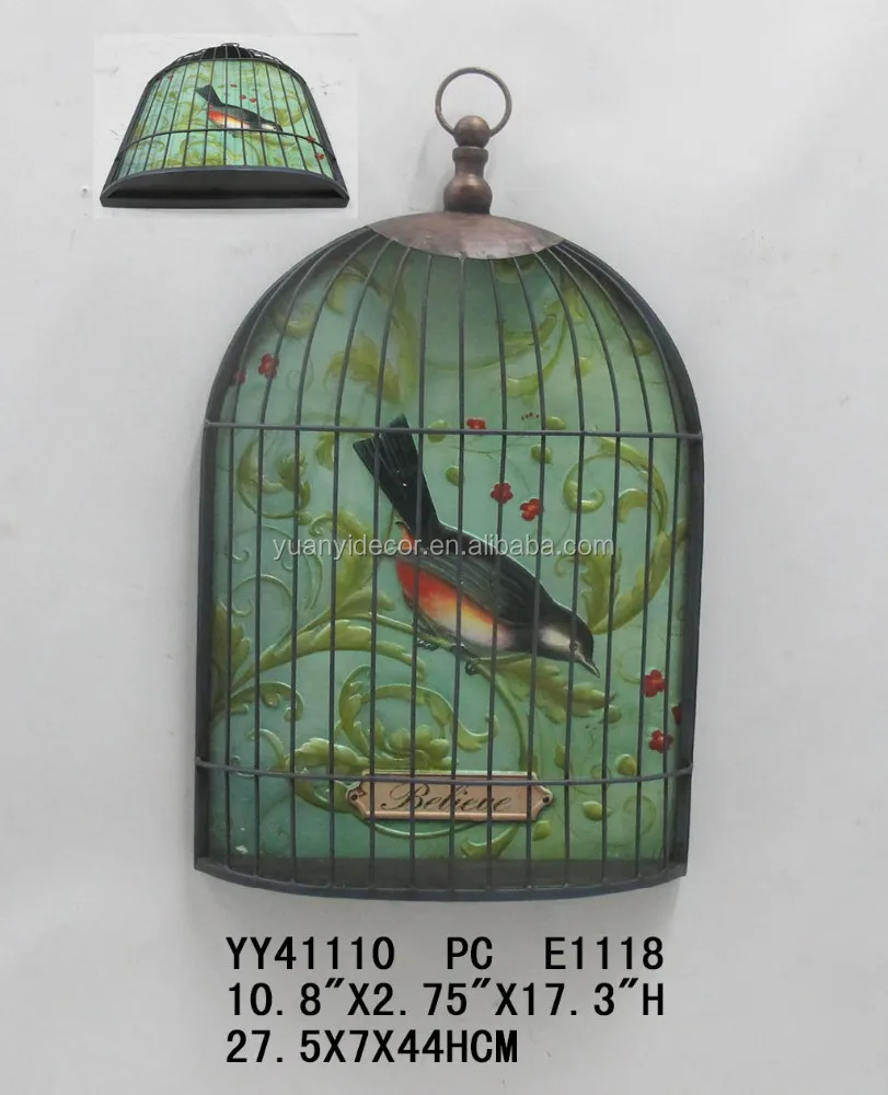 metal birdcage wall art