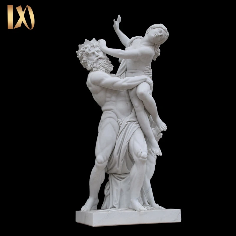 Beyaz mermer yunan çıplak seksi dans adam ve kadın heykelleri