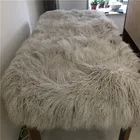 Mongolian Fur Throw Blanket 50"W x 60"L REAL Lamb Fur