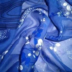 Good quality plain dyed printed striped polyester chiffon fabric for lady wear