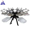 high quality manual 6 color 6 station rotary screen printing press