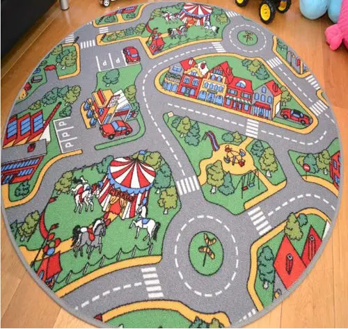 kids rug with roads