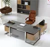luxury office table executive ceo wooden desk office desk W-07 stainless steel legs computer office desk