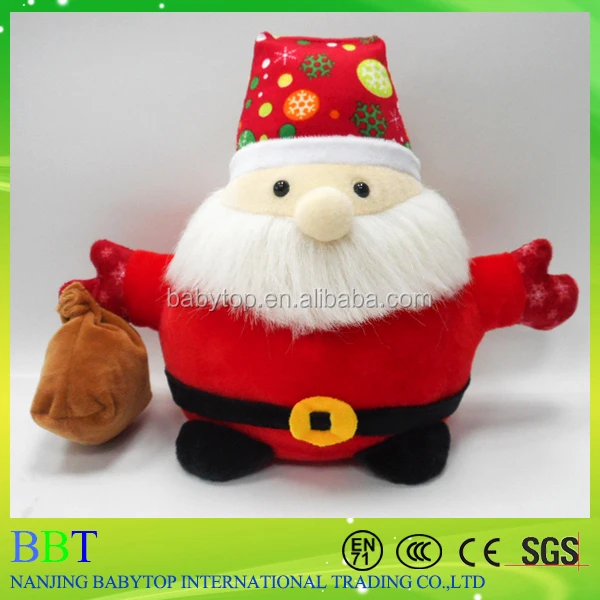 interesting toys christmas fat santa claus dolls with gift kids