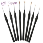 Triangle Wooden Handle Round Red Sable Hair Art Paint Brush For Watercolor Acrylic Oil Painting