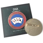 Custom gold plating safty pin hard enamel pin with backing