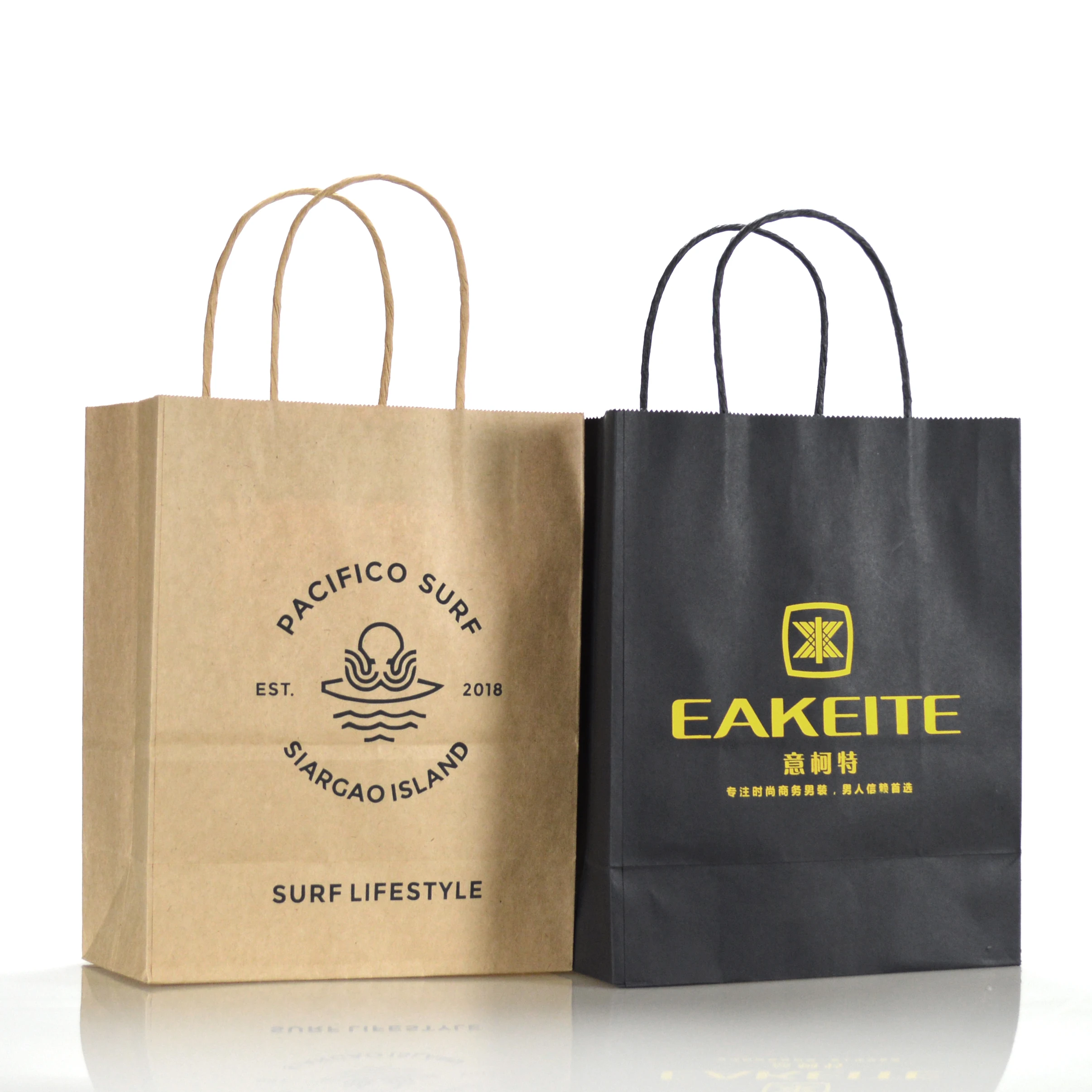 Whole Printed Black Paper Bags Online Best Strong Black Biodegradable Craft Kraft Paper