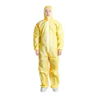 PP/SF/SMS Microporous disposable yellow plastic painters coveralls spray suits safety work wear