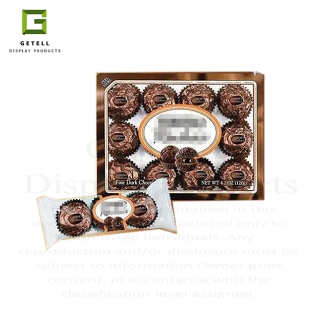 transparent rectangle cardboard chocolate gift packaging boxes