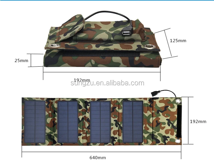 100% Full Charging by Sunlight Portable Foldable Solar Charger, solar panel phone charger Mono solar panel