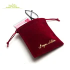 Best SellingCustomized Velvet bag for glasses or mobile velvet pouch drawstring dust bag pouches with labeling logo