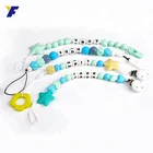 Shenzhen Baby Product Customized Silicone Wooden Clip Pacifier Chain
