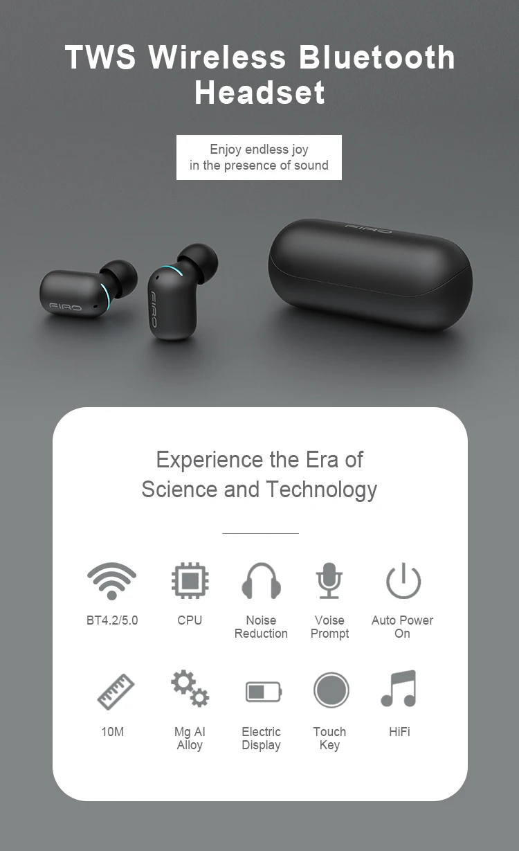A2 Mini Earbud TWS True Wireless Invisible Headphone with Box 3H Playtime Car Headset with Mic for Smart phone Touch Control - ANKUX.COM
