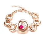 316L stainless steel rose gold glass locket bracelet for 8mm pearls