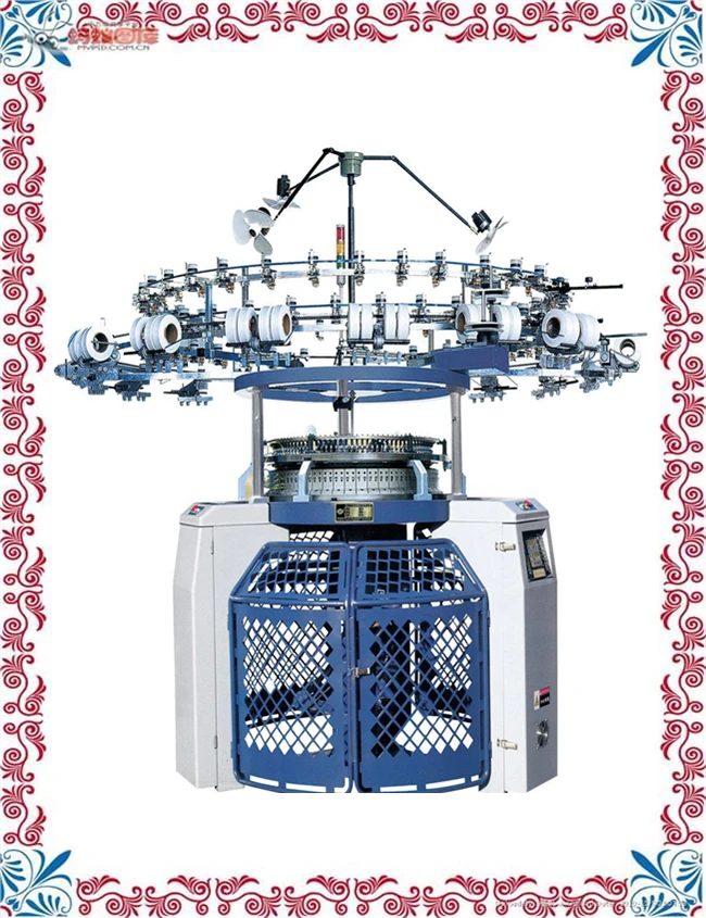 Otomatik Yüksek Üretim Yüksek Hızlı Tek Jersey yuvarlak örgü makinesi CE onaylı ile satılık