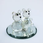 Lovely small crystal bear sculpture baby shower gifts/crystal universal christmas gifts