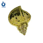 Custom conch shaped Dubai souvenir metal fridge magnet