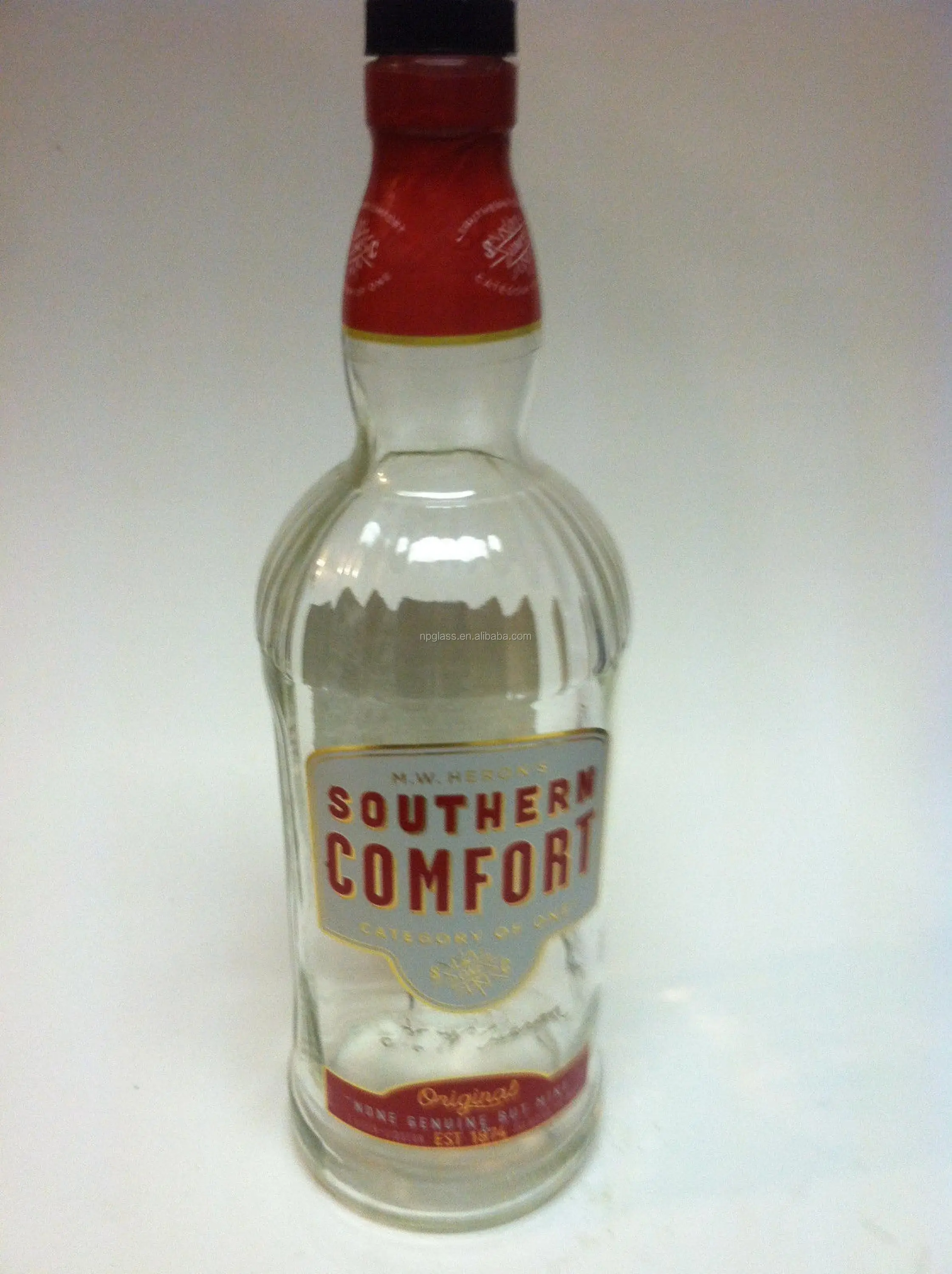 Southern Comfort 1 Liter Empty Liquor Bottles Clear Glass Bottle