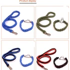 High Quality Braided Leather Dog Leash and Collar