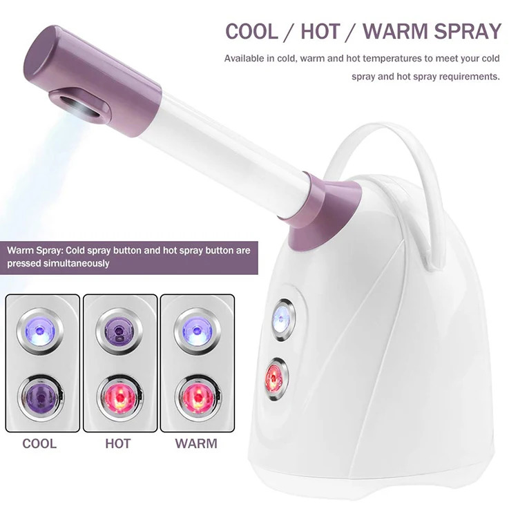 Portable Face Humidifier Facial Steamer Nano Ionic Facial Steamer for Moisturizing Pores Cleansing