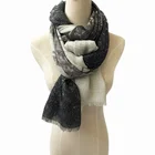 Winter Mongolian Cashmere Jacquard Shawl Wool Cotton Print Scarf