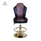 Vip Chair Upholstered Casino Seating with Golden Painting Base